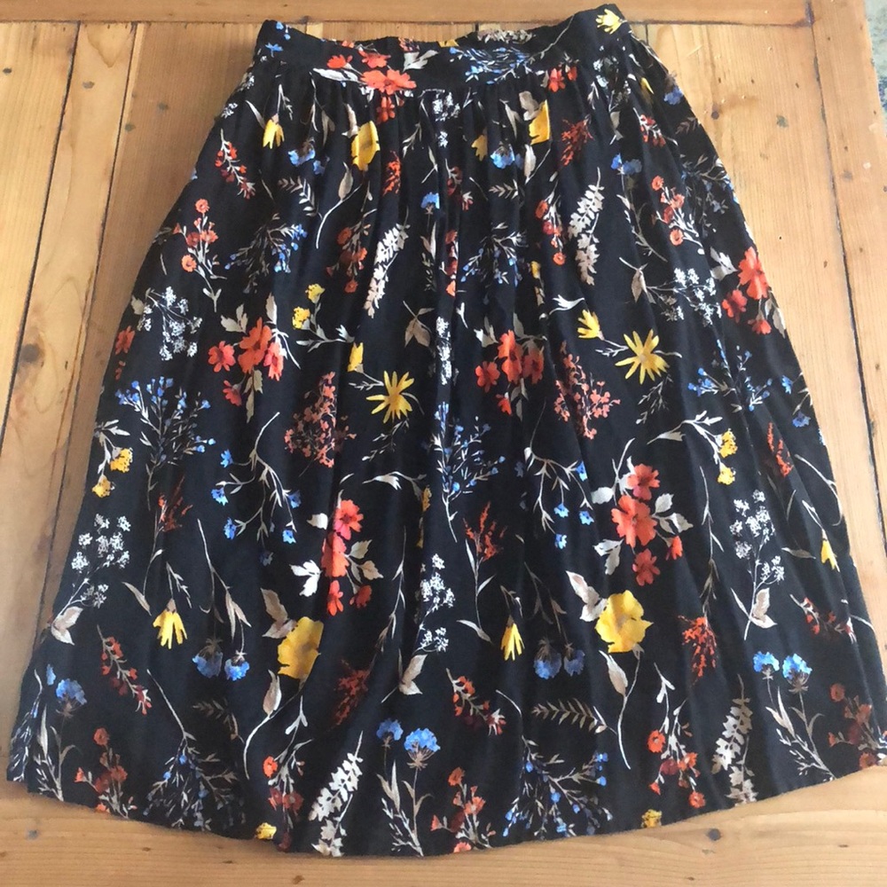 Floral midi skirt